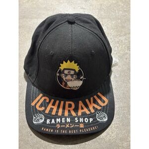 Naruto Shippuden Anime Ichiraku Ramen Shop Snapback Adjustable Orange Black